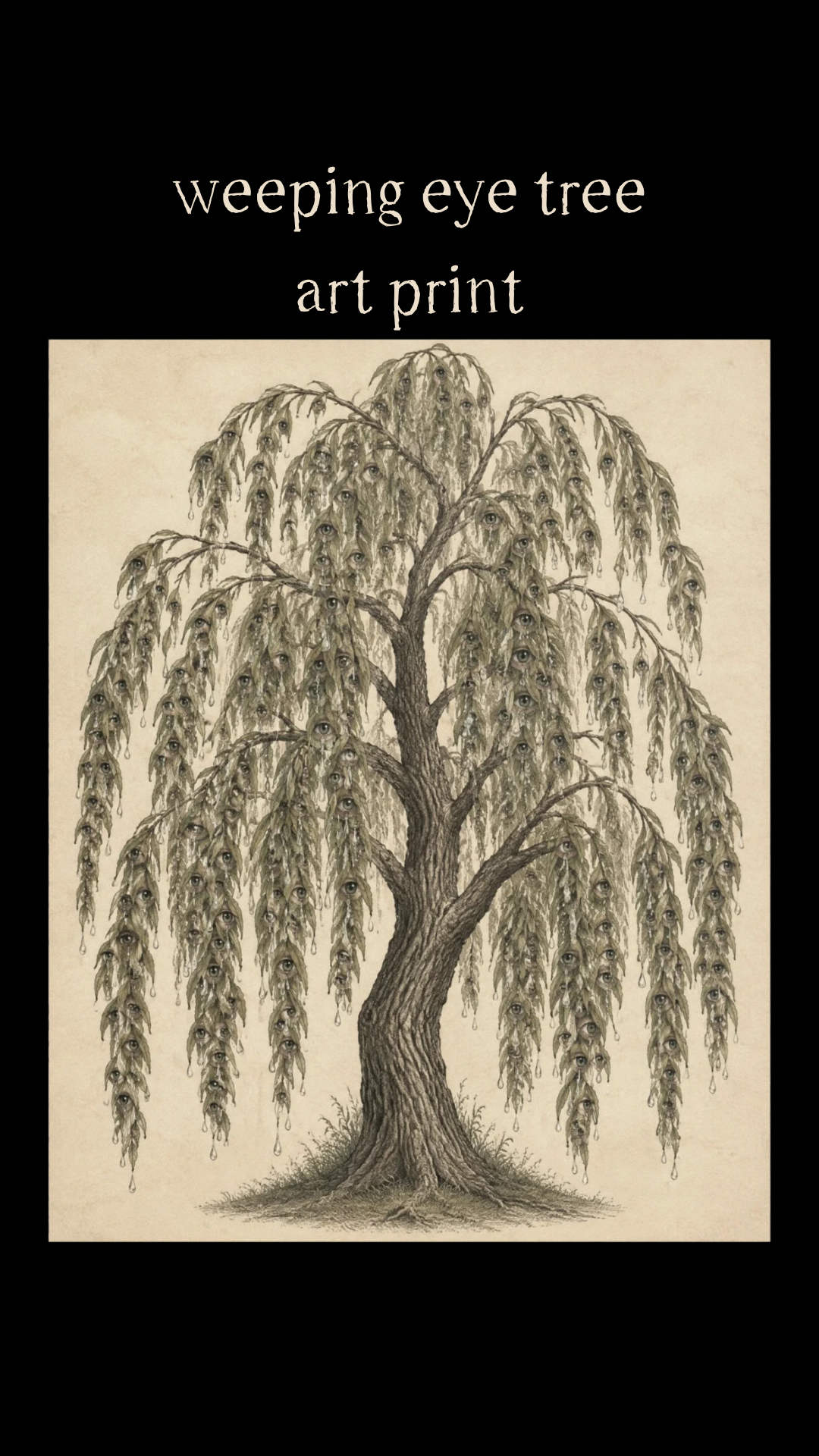 weeping eye tree art print